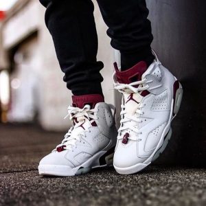 Air Jordan 6 White Red Shoes