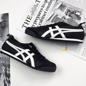 First copy onitsuka tiger with laces black white color