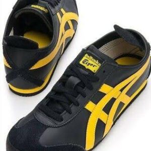 First copy onitsuka tiger with laces black yellow color