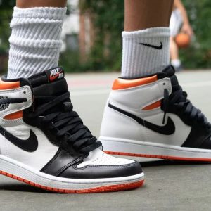 First copy High Electro Orange Jordans 1  Sneakers with full cash on delivery