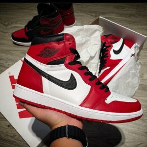 Jordan 1 red high ankle with full cash on delivery