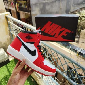 First copy Nike Jordan 1 chicago high red shoe for mens