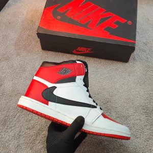 First Copy Travis Scott Chicago White Red Black Shoes