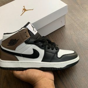 air jordan 1 mocha leather shoes