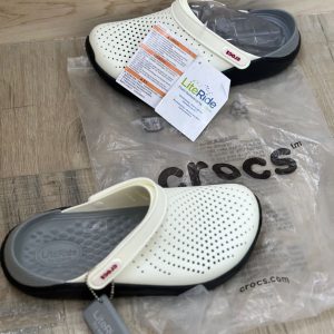 Buy first copy Crocs literide 180 grey white