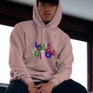 LV PINK HOODIE FOR MEN
