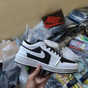 FIRST COPY NIKE JORDAN LOW BLACK WHITE FOR MEN