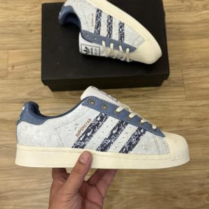 Adidas Originals Superstar Blue Denim First Copy Shoes — Men's | COD India